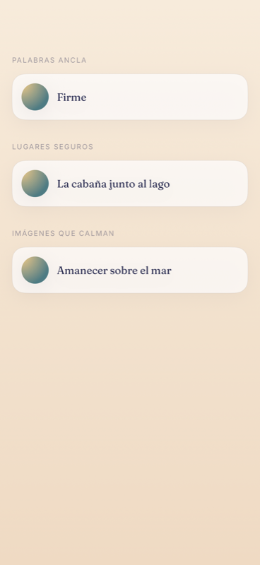Tus recursos de calma guardados en Nook
