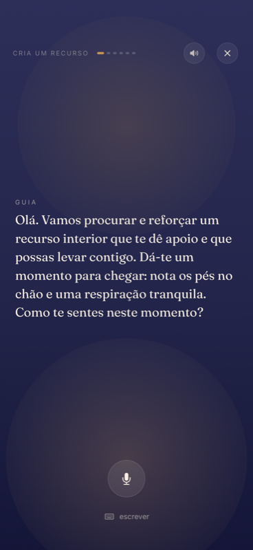 Sessão guiada de calma no Nook